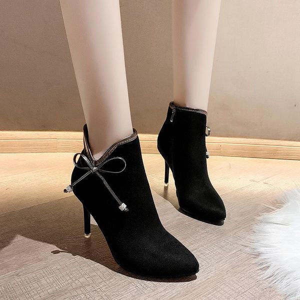 boots 2021 autumn and winter women's bowknot pointed women stiletto high heels warm, Black
boots 2021 autumn and winter women's bowknot pointed women stiletto high heels warm, Black