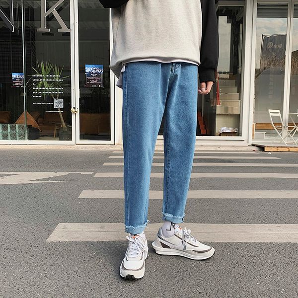 men's jeans tailored jeans, casual black jeans washed for men, korean fashion, spring and summer zia8, Blue
men's jeans tailored jeans, casual black jeans washed for men, korean fashion, spring and summer zia8, Blue