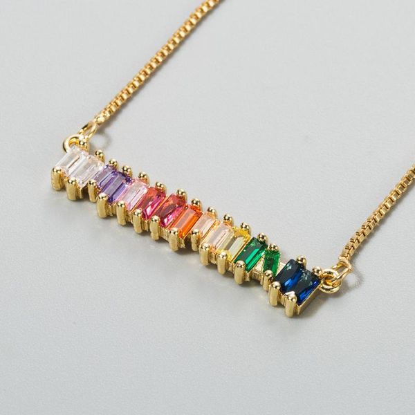 chains copper zircon rainbow necklace colorful rhinestone pendant chain charm christmas birthday party jewelry gift, Silver
chains copper zircon rainbow necklace colorful rhinestone pendant chain charm christmas birthday party jewelry gift, Silver
