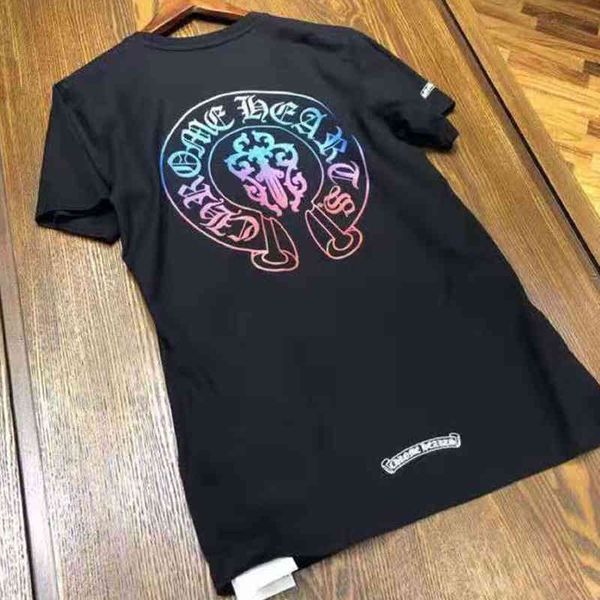 fashion brand ch crosin street style colorful gradient sanskrit big horseshoe print men's and women's loose sh, White;black
fashion brand ch crosin street style colorful gradient sanskrit big horseshoe print men's and women's loose sh, White;black