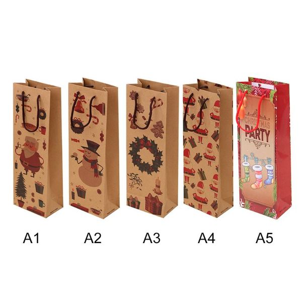 gift wrap 6 pcs christmas bags reusable wine bottle kraft paper shopping bag packing with handle
gift wrap 6 pcs christmas bags reusable wine bottle kraft paper shopping bag packing with handle