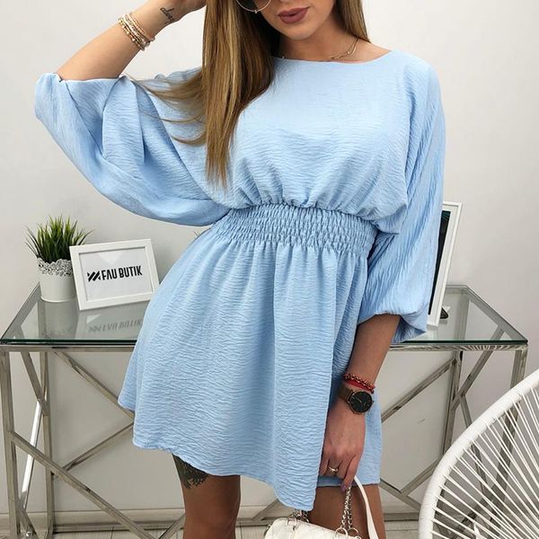 fashion o neck three quarter dresses women elegant loose pullover dress collected waisted solid ladies casual, Black;gray
fashion o neck three quarter dresses women elegant loose pullover dress collected waisted solid ladies casual, Black;gray