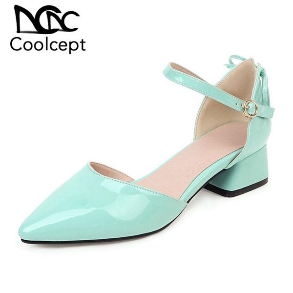 coolcept plus size 31-48 leather women sandals bow-tie pointed toe shoes cover heel soft buckle metal casual zapatos, Black
coolcept plus size 31-48 leather women sandals bow-tie pointed toe shoes cover heel soft buckle metal casual zapatos, Black