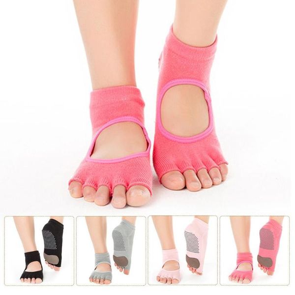 sports socks 4 colors women yoga backless five toe anti-slip ankle grip dots pilates fitness gym ladies, Black
sports socks 4 colors women yoga backless five toe anti-slip ankle grip dots pilates fitness gym ladies, Black