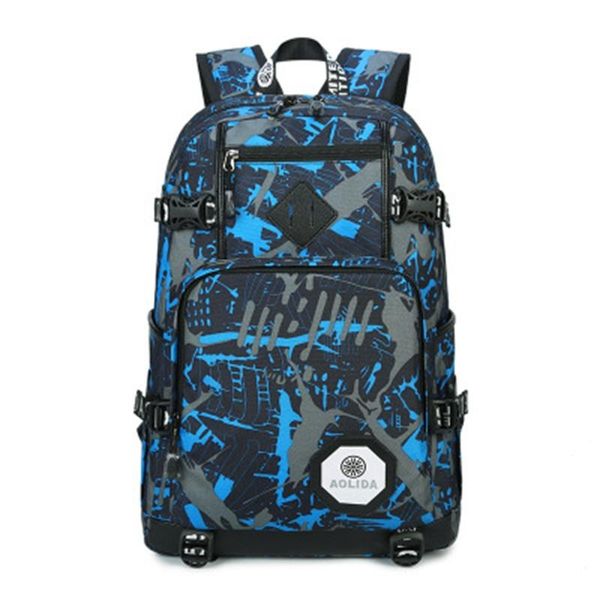 backpack trend shoulder bag junior high school student fashion waterproof large capacity men's leisure travel computer
