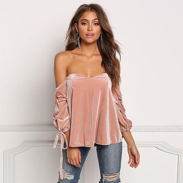 women velvet blouses slash neck long sleeve casual blusas party blouse off shoulder shirts clubwear ws3152c women's &, White
women velvet blouses slash neck long sleeve casual blusas party blouse off shoulder shirts clubwear ws3152c women's &, White