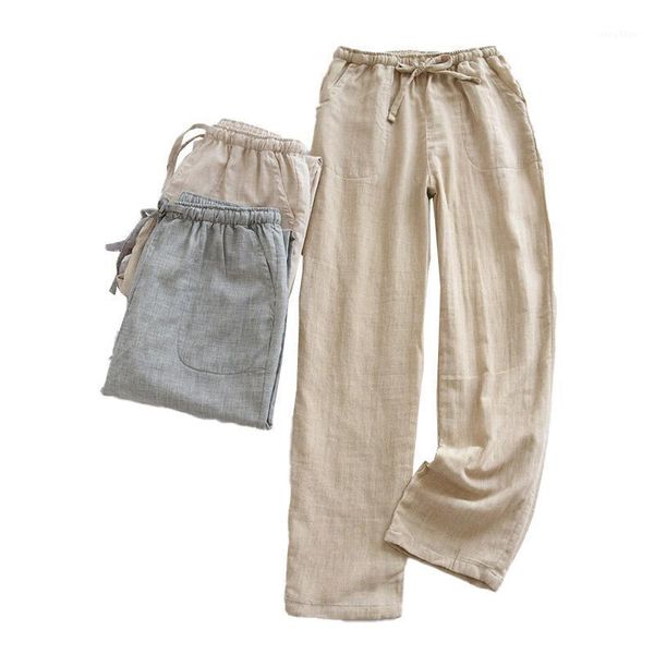 men's sleepwear spring summer sleep bottom comfort gauze cotton solid color elastic waist pants loose casual wear with pocket, Black;brown
men's sleepwear spring summer sleep bottom comfort gauze cotton solid color elastic waist pants loose casual wear with pocket, Black;brown