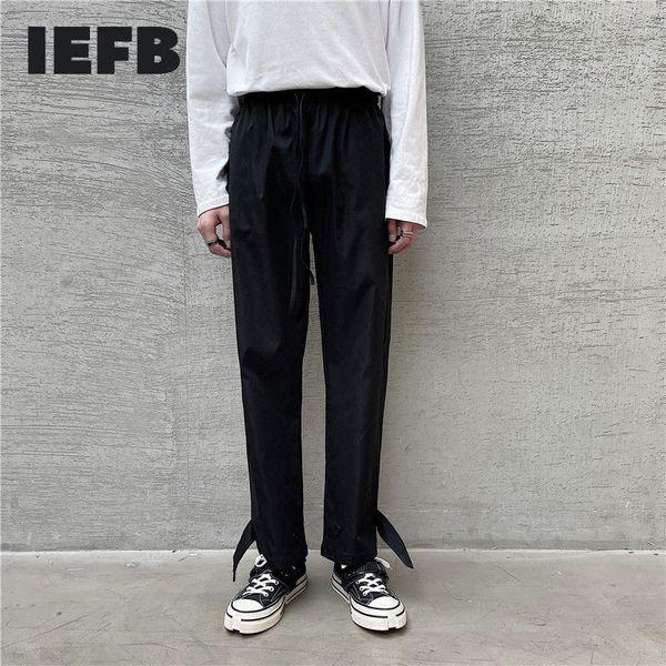 iefb spring niched men's trousers bottom bandage straight wide leg pants elasitc waist high waist causal patns 9y5360 210524, Black
iefb spring niched men's trousers bottom bandage straight wide leg pants elasitc waist high waist causal patns 9y5360 210524, Black
