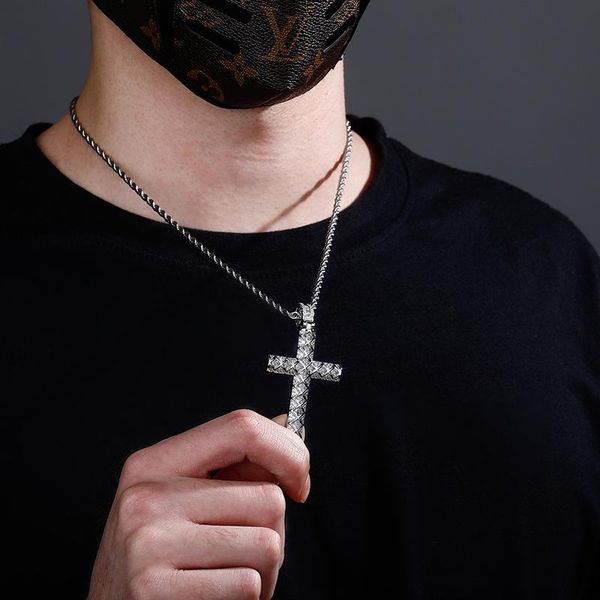 pendant necklaces punk baguette zircon grid cross for men hip hop iced out bling cz cubic zirconia jewelry gifts, Silver
pendant necklaces punk baguette zircon grid cross for men hip hop iced out bling cz cubic zirconia jewelry gifts, Silver