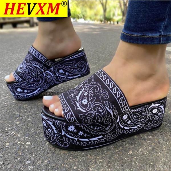 summer sandals printed slippers open toe fashion outdoor women's shoes thick bottom plus size 42, Black
summer sandals printed slippers open toe fashion outdoor women's shoes thick bottom plus size 42, Black