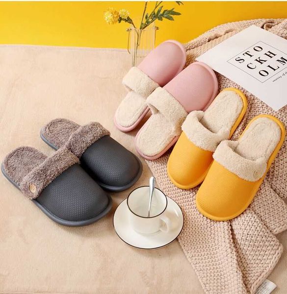 new autumn and winter couple cotton slippers women's home waterproof anti slip removable washable coral velvet warm plush moon care, Black 
new autumn and winter couple cotton slippers women's home waterproof anti slip removable washable coral velvet warm plush moon care, Black