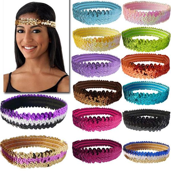 sequin headbands dhl sweatband, Yellow;black 
sequin headbands dhl sweatband, Yellow;black