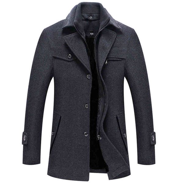 2021 winter men's casual wool trench blends coat busins medium long solid color thicken slim windbreaker warm overcoat et, Black;brown
2021 winter men's casual wool trench blends coat busins medium long solid color thicken slim windbreaker warm overcoat et, Black;brown