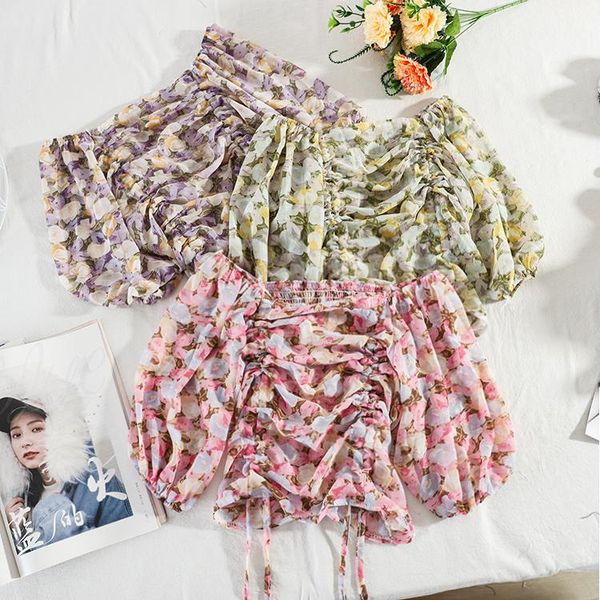 sweet all-matching printed design double drawstring ruffle lace-up women's slim fit chiffon shirt summer trendy 0467 blouses & shirts, White
sweet all-matching printed design double drawstring ruffle lace-up women's slim fit chiffon shirt summer trendy 0467 blouses & shirts, White