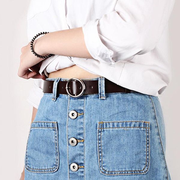 belts women pu leather alloy round pin buckle designer female waist belt punk casual trouser jeans decorative, Black;brown
belts women pu leather alloy round pin buckle designer female waist belt punk casual trouser jeans decorative, Black;brown