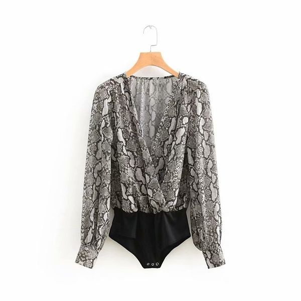 women retro cross v neck snake print slim bodysuit shirt casual long sleeve siamese blouse playsuits feminina blusas ls2626 210603, Black;white
women retro cross v neck snake print slim bodysuit shirt casual long sleeve siamese blouse playsuits feminina blusas ls2626 210603, Black;white