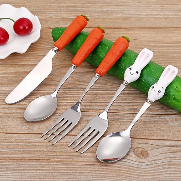 spoons stainless steel kids cute spoon fork knife carrot handle tableware children dinnerware set baby feeding utensils
spoons stainless steel kids cute spoon fork knife carrot handle tableware children dinnerware set baby feeding utensils