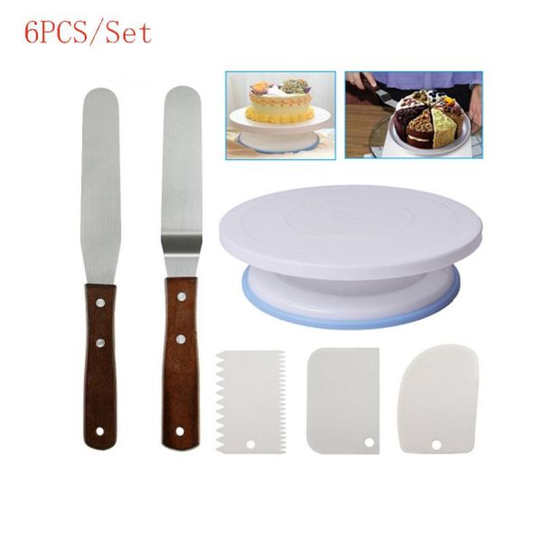 6pcs/set cake turntable rotating plastic dough knife decorating cakes stand rotary table baking diy tool drop & pastry tools
6pcs/set cake turntable rotating plastic dough knife decorating cakes stand rotary table baking diy tool drop & pastry tools