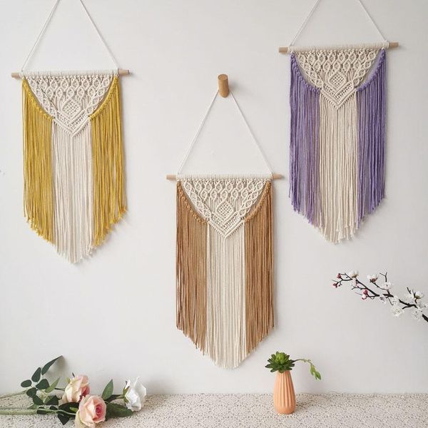 tapestries 1pcs rectangle bohemian hand woven dyed macrame tapestry wall hanging boho living room decor send wooden stick
tapestries 1pcs rectangle bohemian hand woven dyed macrame tapestry wall hanging boho living room decor send wooden stick