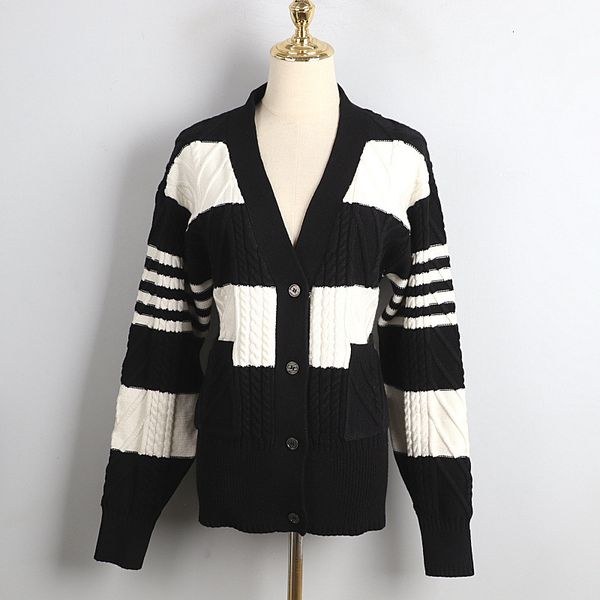 women's jackets women korean long thick cardigan striped twisted knit chic fashion patchwork v-neck warm jacket suts, Black;brown
women's jackets women korean long thick cardigan striped twisted knit chic fashion patchwork v-neck warm jacket suts, Black;brown