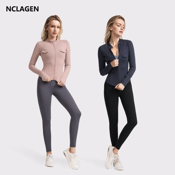 yoga suit women naked feel long sleeve jacket sport leggings with 2 side pocket quick drying fitness pants piece set outfits, White;red
yoga suit women naked feel long sleeve jacket sport leggings with 2 side pocket quick drying fitness pants piece set outfits, White;red
