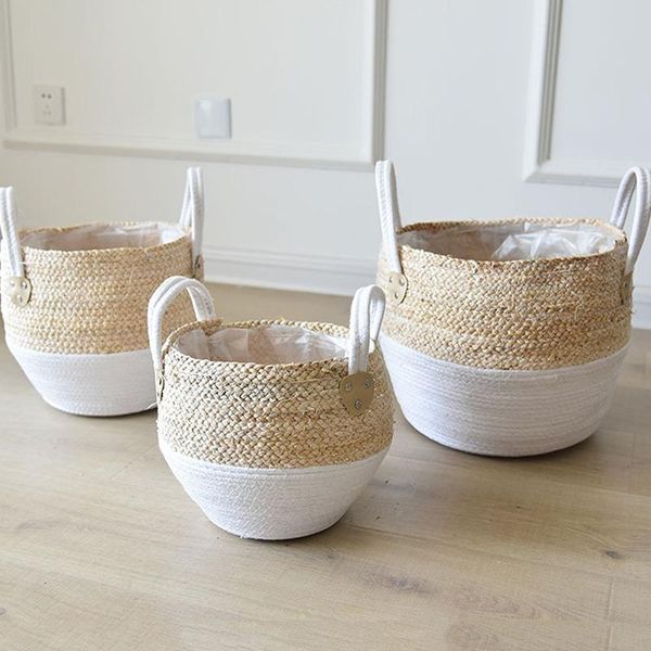 woven storage basket cotton rope decorative for toy baby laundry plant with handle bags
woven storage basket cotton rope decorative for toy baby laundry plant with handle bags