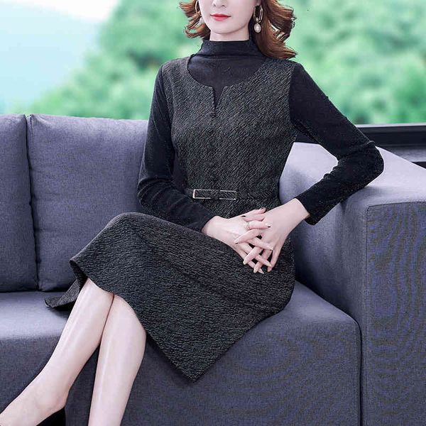 casual dresses fake two-piece dress autumn and winter style temperament slim lady covering meat thin large medium long skirt woman 40an, Black;gray
casual dresses fake two-piece dress autumn and winter style temperament slim lady covering meat thin large medium long skirt woman 40an, Black;gray