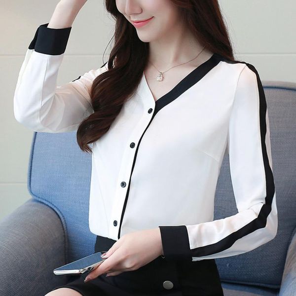 women's blouses & shirts long sleeve v-neck white office blouse women blusas mujer de moda 2021 female clothes womens and a412
women's blouses & shirts long sleeve v-neck white office blouse women blusas mujer de moda 2021 female clothes womens and a412