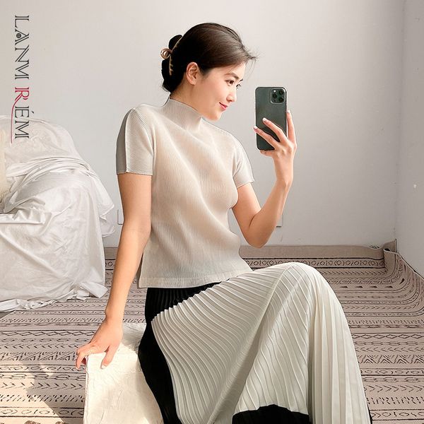 women's beige folds big size t-shirt turtleneck short sleeve fashion casual tide spring and autumn 2d1572 210507, White
women's beige folds big size t-shirt turtleneck short sleeve fashion casual tide spring and autumn 2d1572 210507, White
