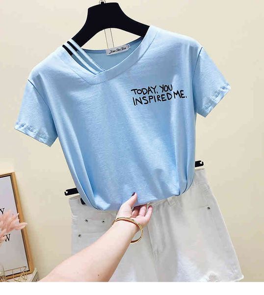 summer fashion women casual all-match special design v neck letter short sleeves t-shirt female pullover tee a223 210428, White
summer fashion women casual all-match special design v neck letter short sleeves t-shirt female pullover tee a223 210428, White