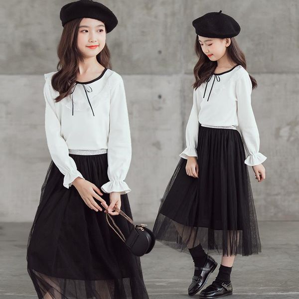 clothing sets autumn big kids lace skirt set cotton white t-shirts and black skirts two piece suit fashion spring teenage 2021
clothing sets autumn big kids lace skirt set cotton white t-shirts and black skirts two piece suit fashion spring teenage 2021