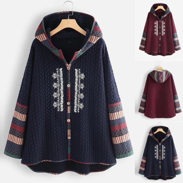 women's jackets fashion women ethnic printed winter warm coat long sleeve hoodie jacket casual patchwork single-breasted, Black;brown
women's jackets fashion women ethnic printed winter warm coat long sleeve hoodie jacket casual patchwork single-breasted, Black;brown