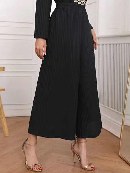 solid high waist wide leg pants 99xp#, Black;white
solid high waist wide leg pants 99xp#, Black;white