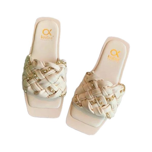 slippers 2021 est women slides square toe weave flat brand designer summer shoes outdoor slipper beach dress sandals, Black
slippers 2021 est women slides square toe weave flat brand designer summer shoes outdoor slipper beach dress sandals, Black