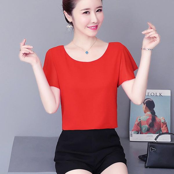women's blouses & shirts plus size -5xl women blouse chiffon casual summer o-neck short sleeve loose solid fashion female red white
women's blouses & shirts plus size -5xl women blouse chiffon casual summer o-neck short sleeve loose solid fashion female red white