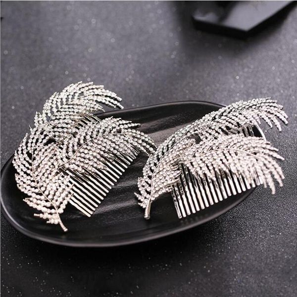 hair clips & barrettes feather leaf comb wedding accessories silver-plate headdress romantic handmade crystal bride jewelry, Golden;silver
hair clips & barrettes feather leaf comb wedding accessories silver-plate headdress romantic handmade crystal bride jewelry, Golden;silver