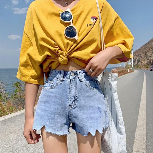 women's shorts s-xl 2021 summer korean style high waist feminino irregular denim a line jeans womens (z6311), White;black
women's shorts s-xl 2021 summer korean style high waist feminino irregular denim a line jeans womens (z6311), White;black