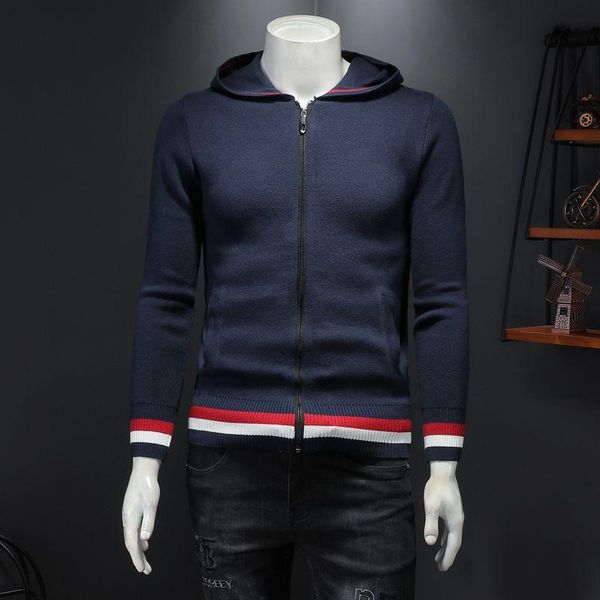 men's sweaters hooded sweater knitted cardigan simple fashion youth casual european loose coat autumn and winter, White;black
men's sweaters hooded sweater knitted cardigan simple fashion youth casual european loose coat autumn and winter, White;black