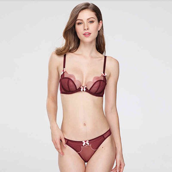 set fashion designer luxury petal bra for girls ultra-thin cotton padded mesh perspective lace underwear, Black;white
set fashion designer luxury petal bra for girls ultra-thin cotton padded mesh perspective lace underwear, Black;white