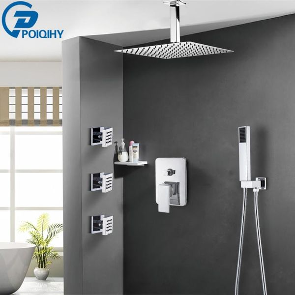 chrome shower faucet ceiling mounted body massage jet bathroom mixer tap embedded box concealed set sets
chrome shower faucet ceiling mounted body massage jet bathroom mixer tap embedded box concealed set sets