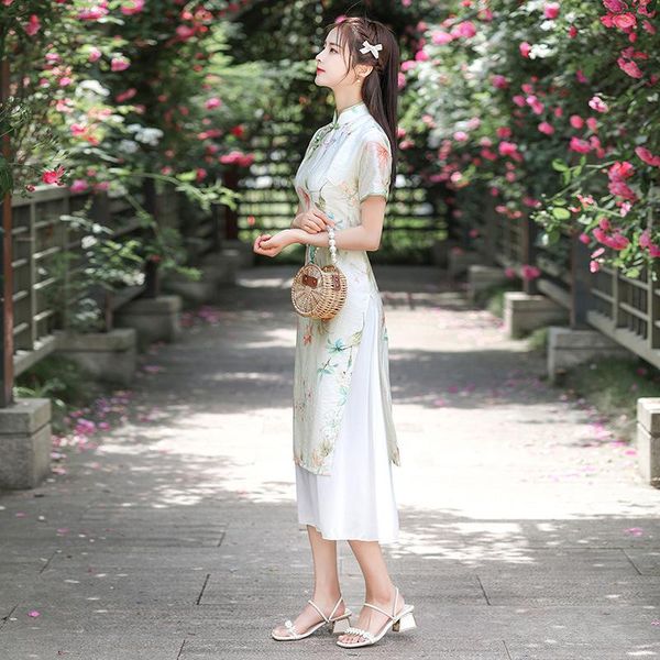 ethnic clothing chinese style dress for women girls long double deck daily cheongsam young qipao traditional 2021, Red
ethnic clothing chinese style dress for women girls long double deck daily cheongsam young qipao traditional 2021, Red