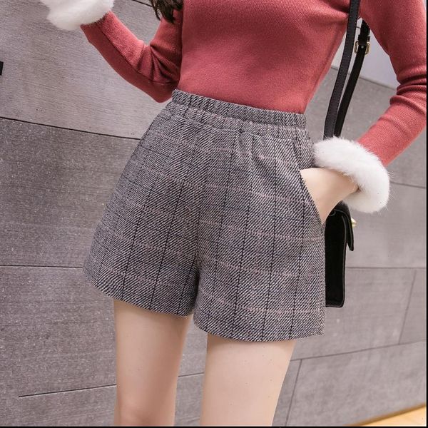 s womens short 2xl retro plaid woolen shorts for autumn winter high waisted women elastic waist booty spring, White;black
s womens short 2xl retro plaid woolen shorts for autumn winter high waisted women elastic waist booty spring, White;black