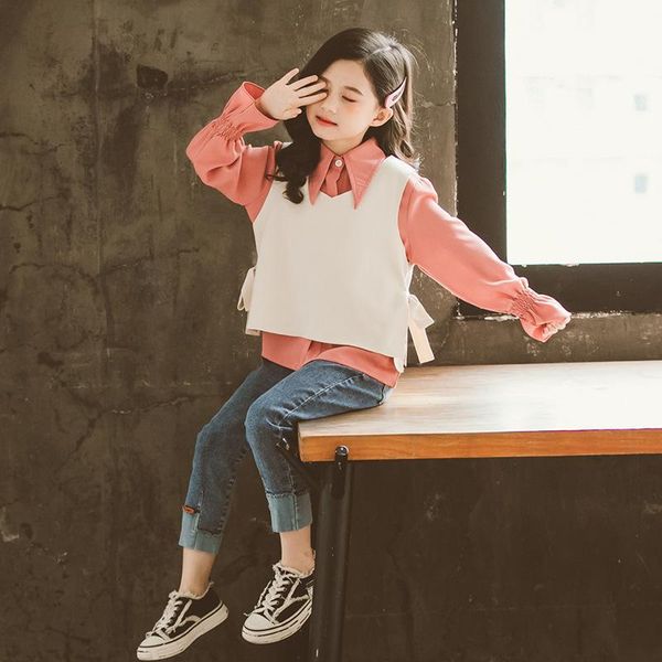 clothing sets 2021 fashion spring autumn warm children girls suit sweater jeans 3pcs/sets red kids sport school high quality, White
clothing sets 2021 fashion spring autumn warm children girls suit sweater jeans 3pcs/sets red kids sport school high quality, White