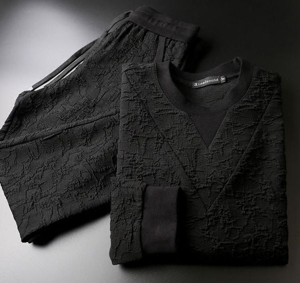 men's tracksuits 2021 spring sweater sports suit three-dimensional pleated fabric fashion leisure two-piece set trend, Gray
men's tracksuits 2021 spring sweater sports suit three-dimensional pleated fabric fashion leisure two-piece set trend, Gray