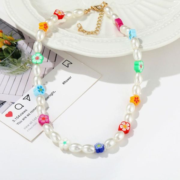 chokers korean sweet colorful imitation pearl rubber flowers boho beaded clavicle necklaces for women girls jewelry, Golden;silver
chokers korean sweet colorful imitation pearl rubber flowers boho beaded clavicle necklaces for women girls jewelry, Golden;silver