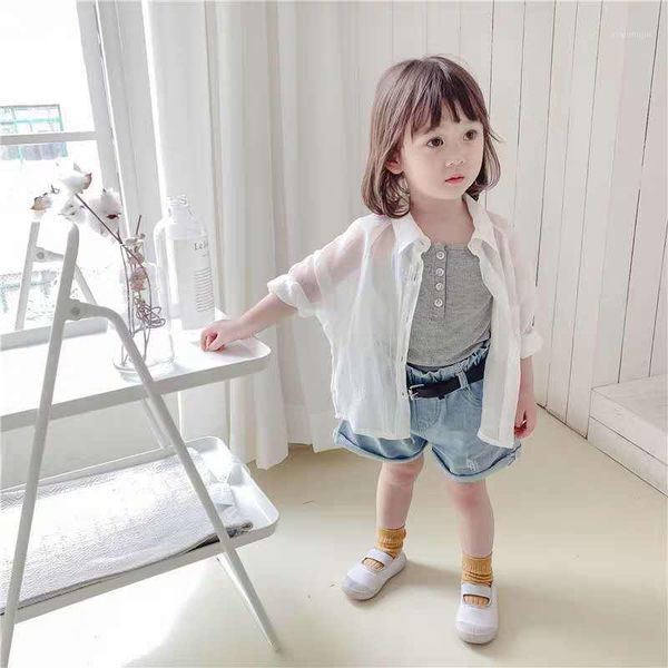 summer children's sun protection clothing korean girl solid color sweet cardigan, White;black
summer children's sun protection clothing korean girl solid color sweet cardigan, White;black
