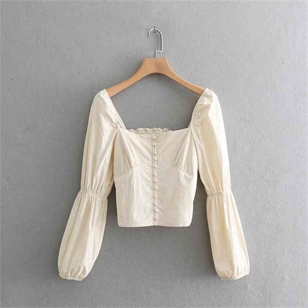 women court style square collar casual short blouse shirt retro puff sleeve elastic chic chemise blusas ls3273 210420, White
women court style square collar casual short blouse shirt retro puff sleeve elastic chic chemise blusas ls3273 210420, White