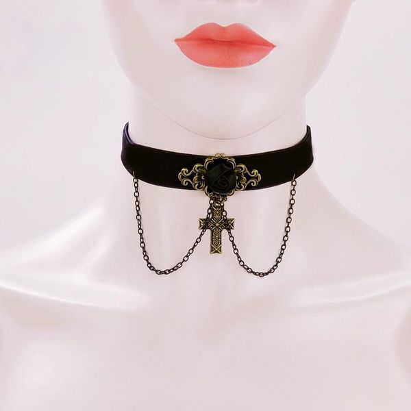 chokers goth cross pendant necklace women fashion aesthetic tassel black choker chain hallowmas party witch jewelry initial charm gift, Golden;silver
chokers goth cross pendant necklace women fashion aesthetic tassel black choker chain hallowmas party witch jewelry initial charm gift, Golden;silver