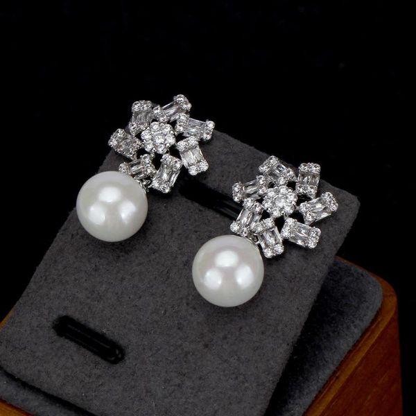 dangle & chandelier bride talk luxury women pearl earrings cubic zirconia flower shape fashion crystal jewelry for wedding party birthda, Silver
dangle & chandelier bride talk luxury women pearl earrings cubic zirconia flower shape fashion crystal jewelry for wedding party birthda, Silver