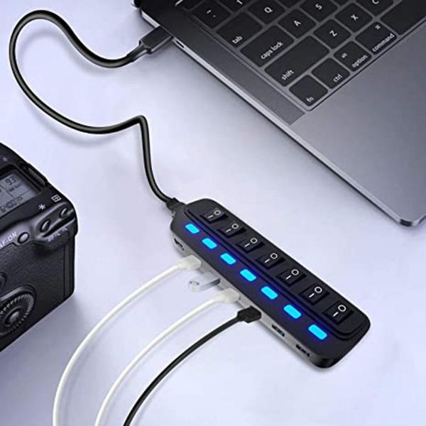 hubs a9lf portable usb 3.0 hub splitter extender 7 port ultra slim data with individual power switch and led light
hubs a9lf portable usb 3.0 hub splitter extender 7 port ultra slim data with individual power switch and led light